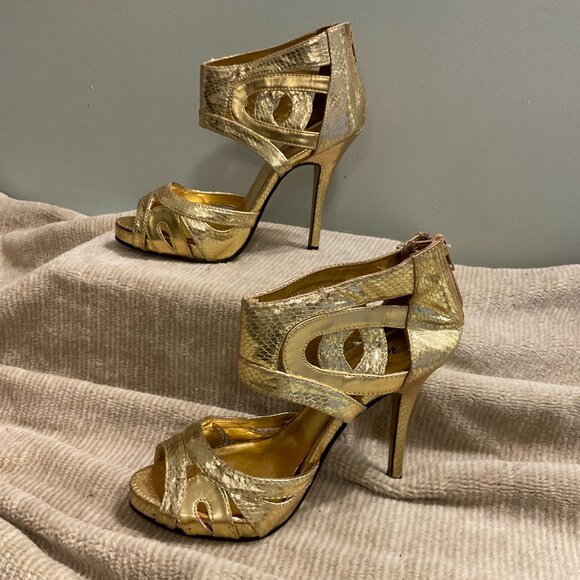 Wild Rose Platform Evening 4.5" Heels, Size 7.5 - Picture 2 of 6